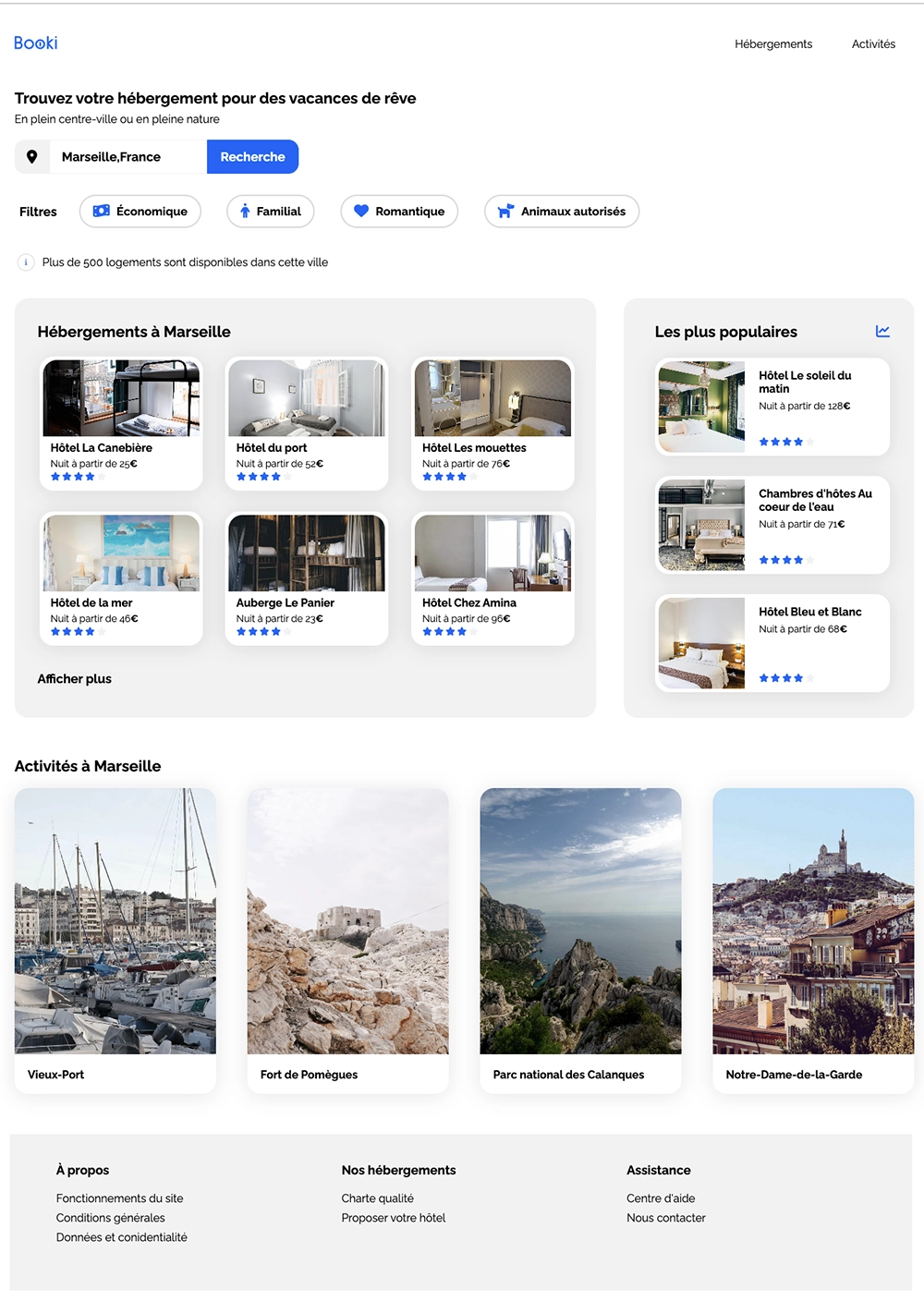 Booki homepage portfolio