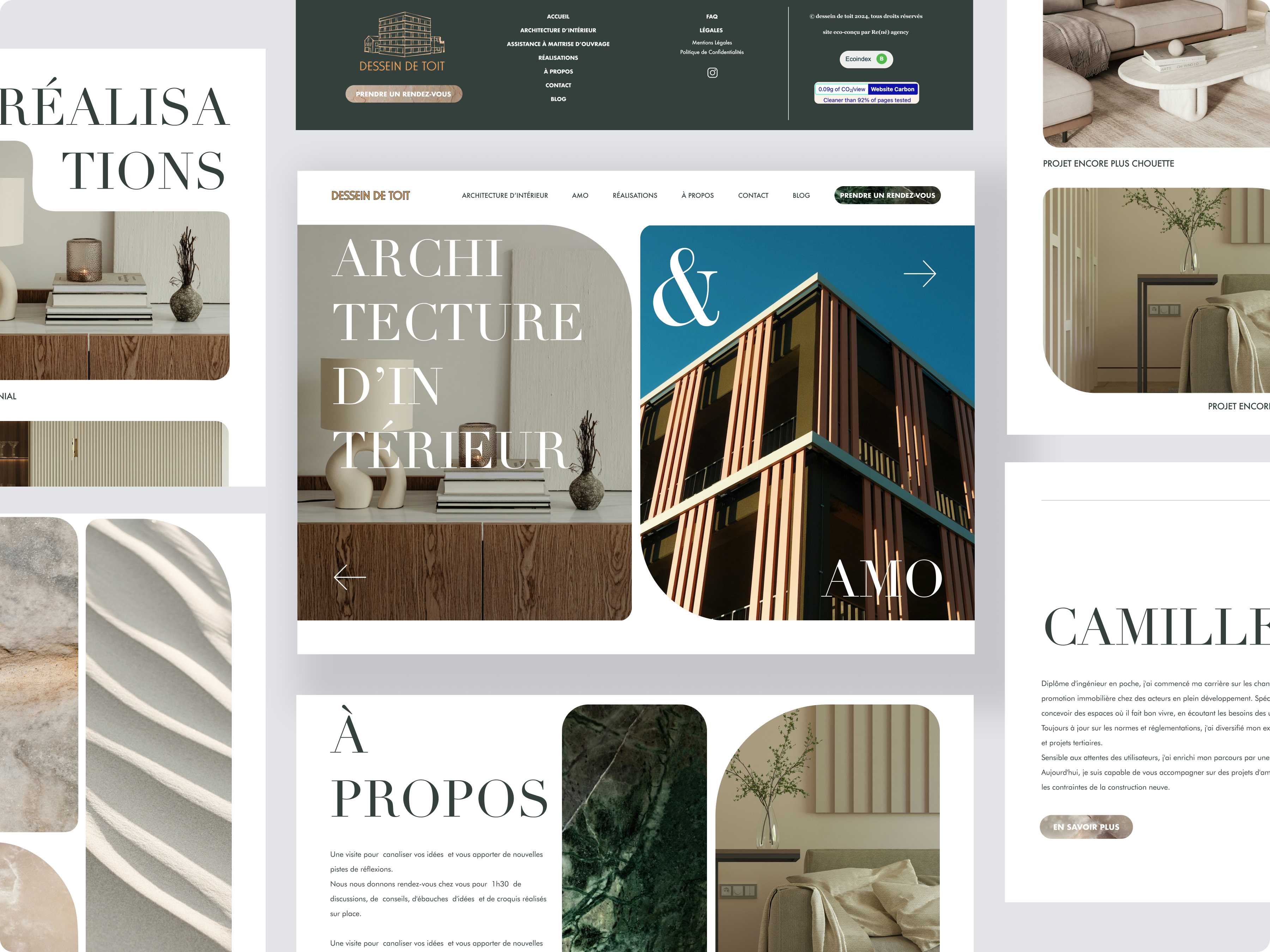 Dessein de Toit portfolio collage