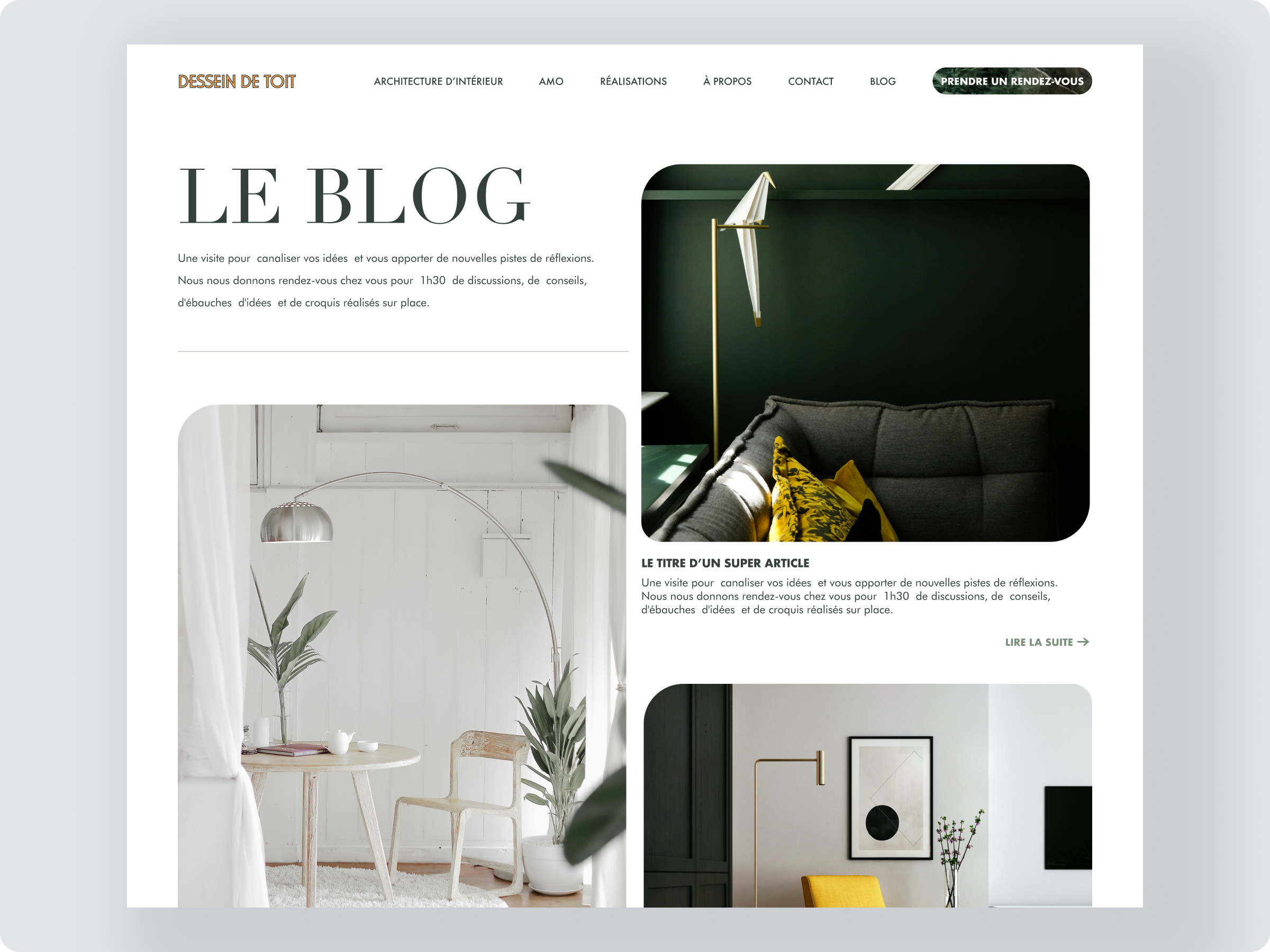 Dessein de Toit blog