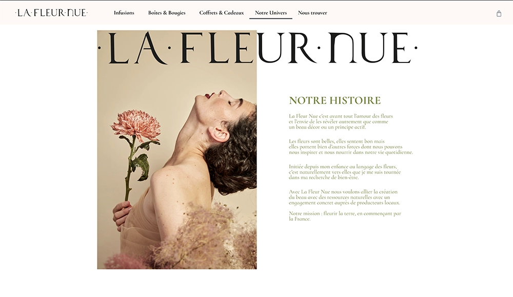 La Fleur Nue page univers portfolio