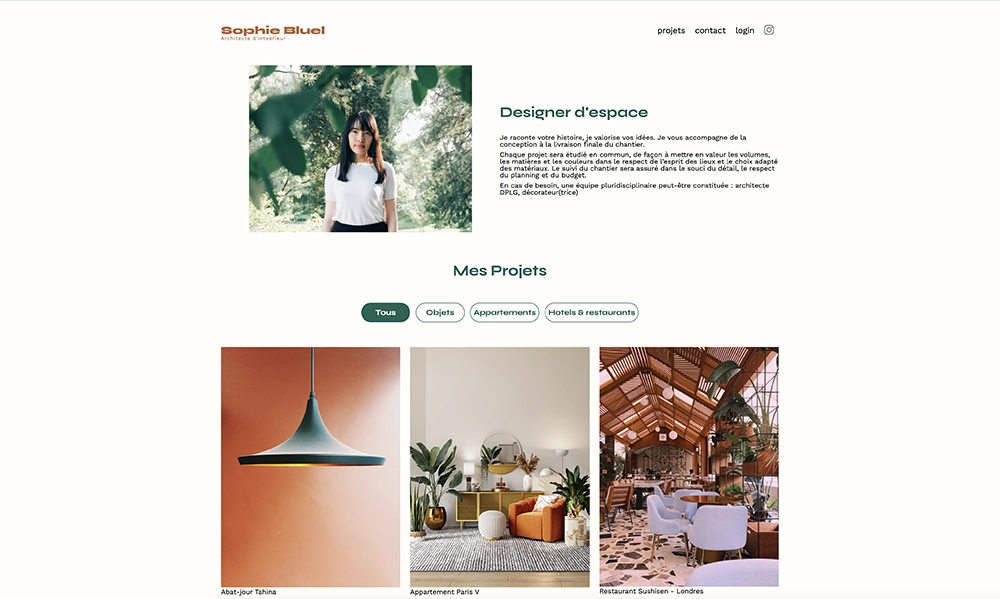 Sophie Buel homepage portfolio